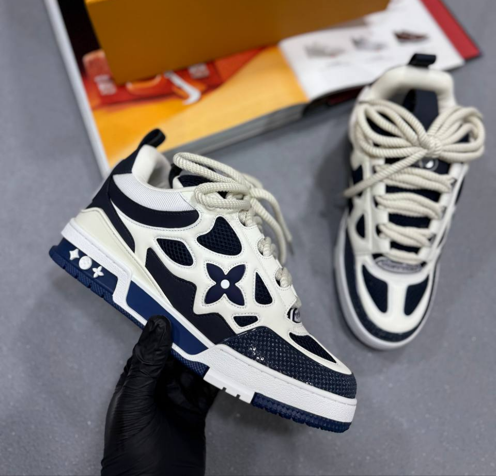 SKATE TRAINERS NAVY/WHITE