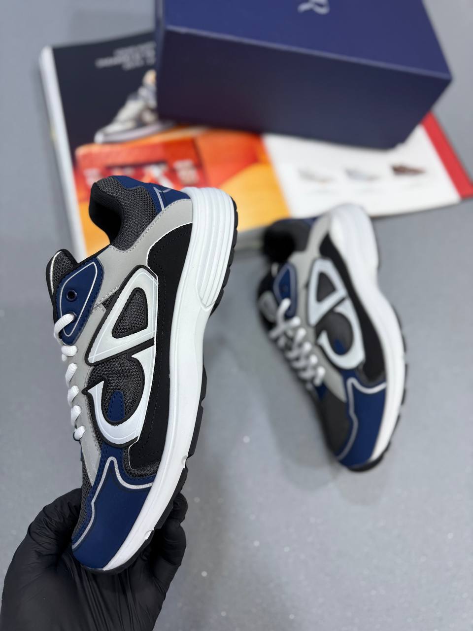 B30 TRAINERS BLUE/BLACK/GREY/WHITE