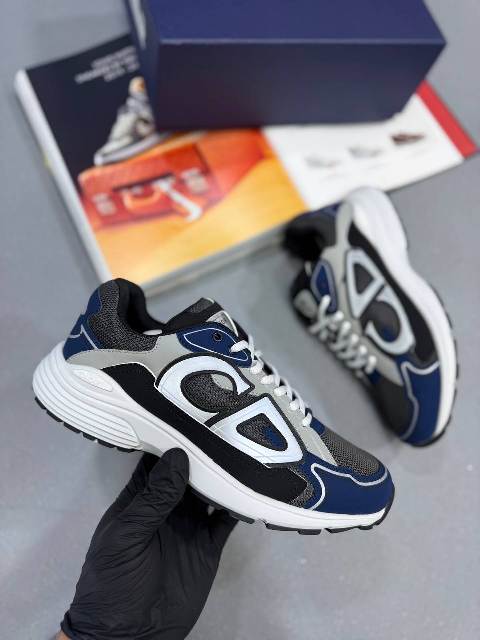 B30 TRAINERS BLUE/BLACK/GREY/WHITE