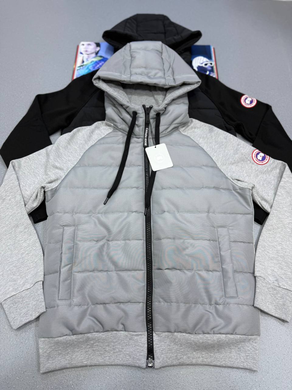 CG HYBRID ZIP THROUGH JACKET GREY