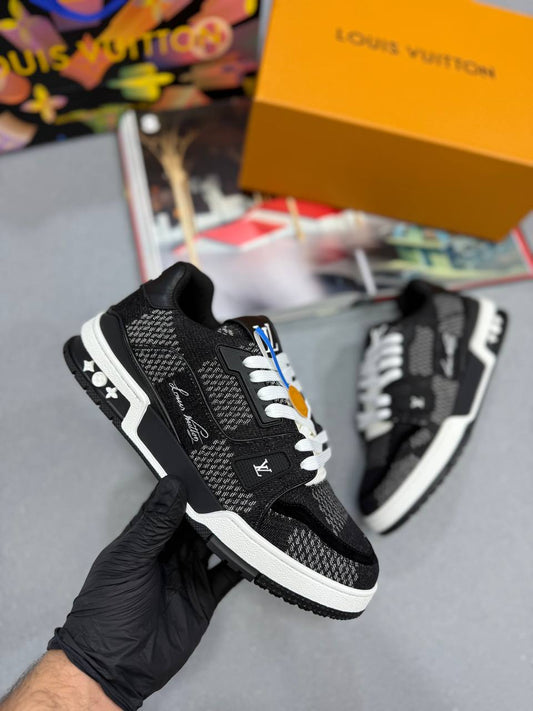 DENIM BLACK/WHITE TRAINERS (PRE ORDER)