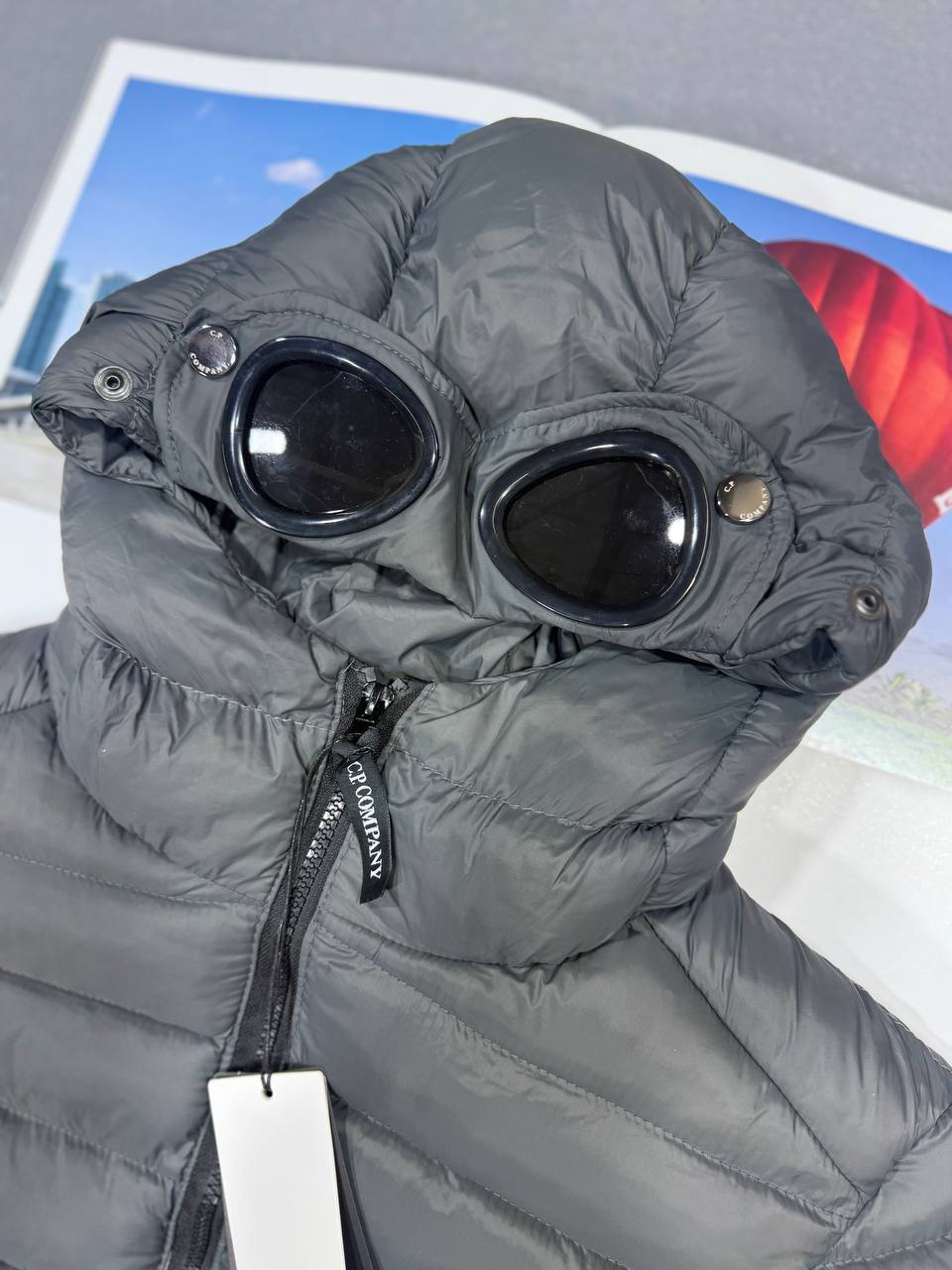 GOGGLE JACKET PUFFER GREY