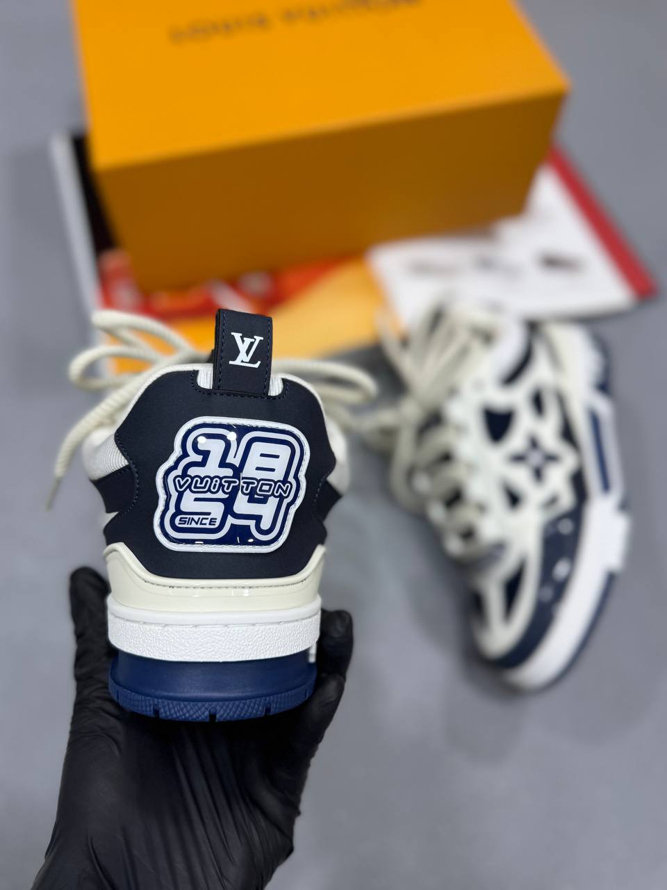 SKATE TRAINERS NAVY/WHITE