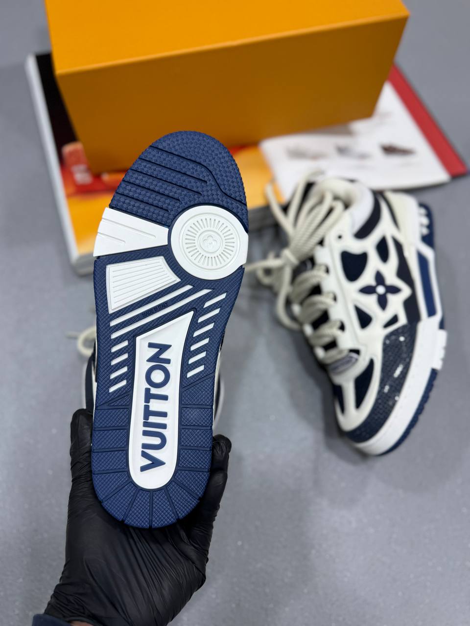 SKATE TRAINERS NAVY/WHITE