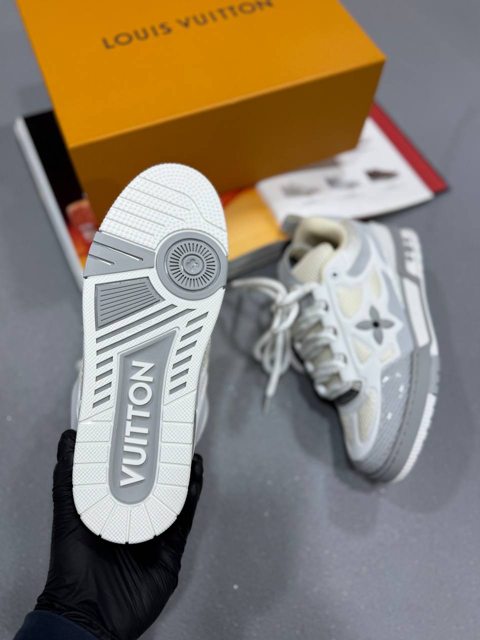 SKATE TRAINERS WHITE/GREY