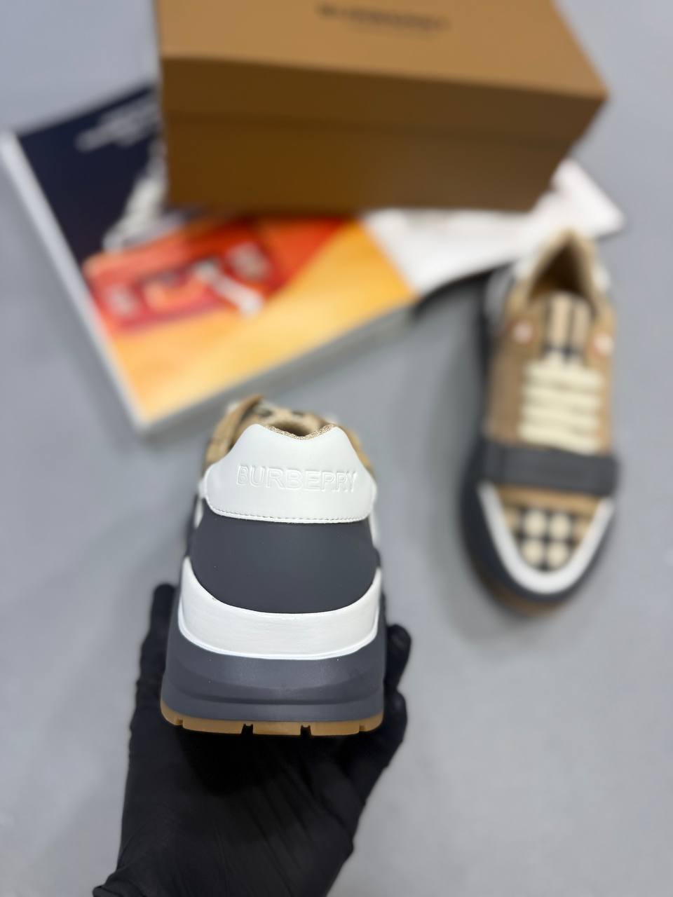 BRBRY STRAP TRAINERS CHECKERED