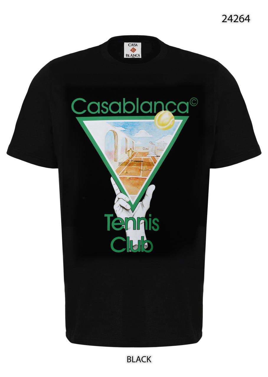 CASA TENNIS T-SHIRT BLACK