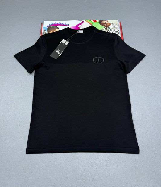 CD LOGO EMBROIDERED T-SHIRT BLACK