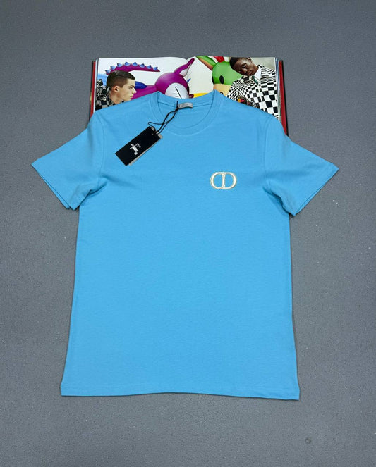 CD LOGO EMBROIDERED T-SHIRT BLUE