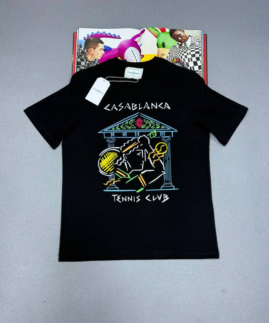 CASA TENNIS CLUB T-SHIRT BLACK