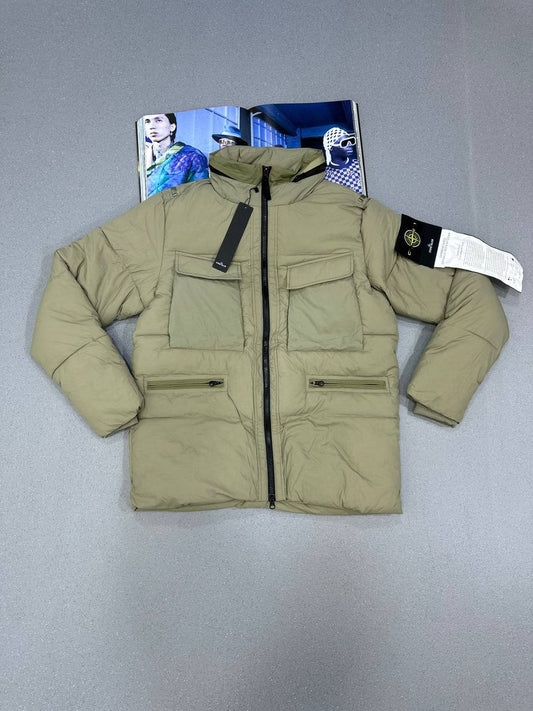 STONE JET PACKABLE HOOD KHAKI