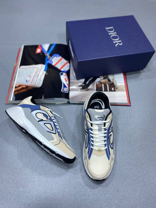 B30 TRAINERS WHITE/BLUE/BEIGE